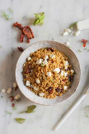 Fertiggericht, Golden Pearl Salat mit Couscous Davert