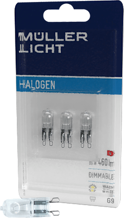 Halogen Stiftsockellampe G9 33W 230V 460 lm 2900K dimmbar Müller Licht