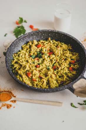 Fertiggericht, Veggie Chunks mit Erbsenprotein "Chicken Curry Style" Davert