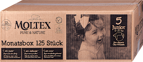 Öko pelenka, 5-ös méret, 11-16kg, havi csomag Moltex