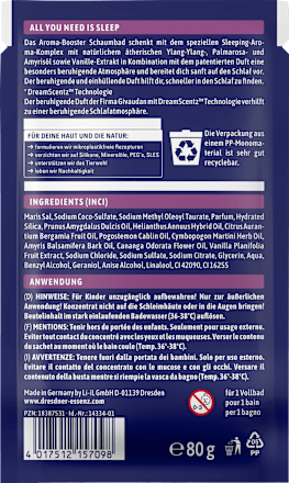 Schaumbad All you need is sleep Dresdner Essenz