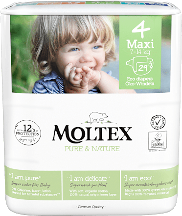 Windeln Pure & Nature Gr. 4 Maxi (7-14 kg) Moltex