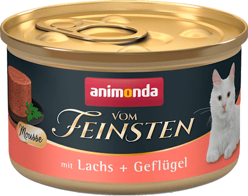 Мус за котки със сьомга и птиче месо animonda