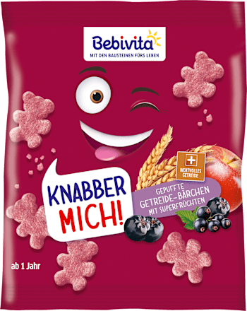 Snack Knabber Mich! Getreide-Bärchen mit Superfrüchten ab 1 Jahr Bebivita