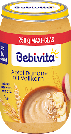 Frucht & Getreide Apfel Banane mit Vollkorn, ab dem 6. Monat Bebivita