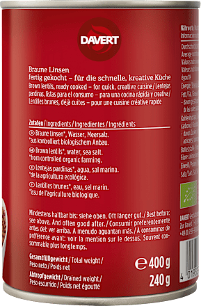 Braune Linsen Davert