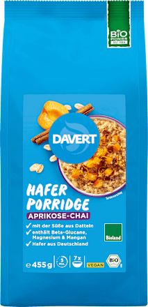 Porridge, Hafer Aprikose-Chai Davert