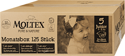 Öko pelenka, 5-ös méret, 11-16kg, havi csomag Moltex