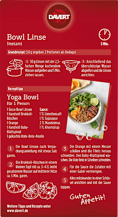 Bowl Linse, Instant Davert