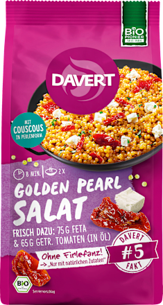 Fertiggericht, Golden Pearl Salat mit Couscous Davert
