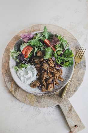Fertiggericht, Veggie Gyros mit Erbsenprotein Davert