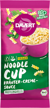 Fertiggericht, Noodle Cup Kräuter-Creme-Sauce Davert