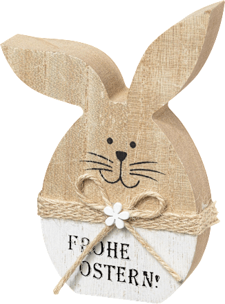 Holzhase Frohe Ostern natur BOLTZE