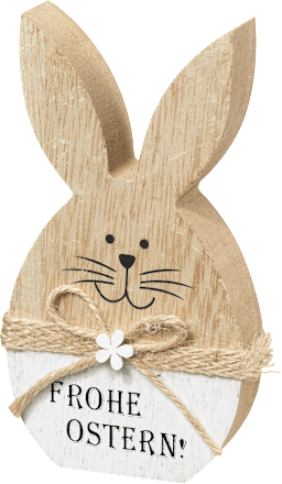 Holzhase Frohe Ostern natur BOLTZE