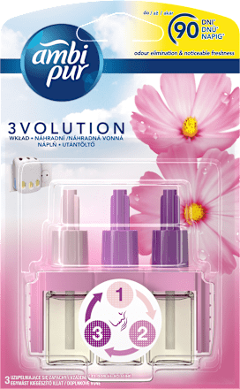 Náplň do elektrického osviežovača vzduchu 3Volution Flowers & Spring Ambi Pur