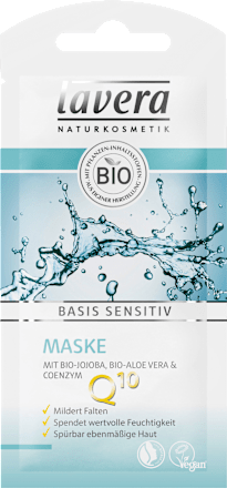 Maske Basis Sensitiv Q10 mit Bio-Jojoba, Bio-Aloe Vera & Coenzym Q10 lavera NATURKOSMETIK