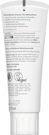 Zahnpasta Kinder, 0-6 Jahren, fluoridfrei lavera NATURKOSMETIK