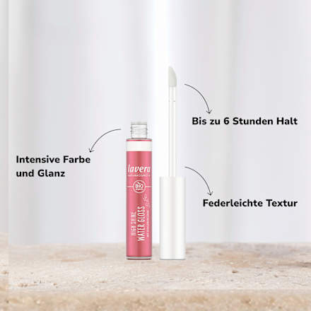 Lipgloss High Shine Water 04 Pink Lagoon lavera NATURKOSMETIK