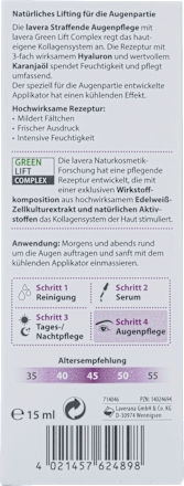 Straffende Augenpflege Karanjaöl lavera NATURKOSMETIK