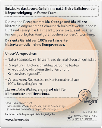 Festes Duschgel High Vitality lavera NATURKOSMETIK