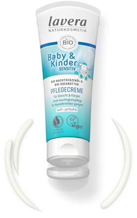 Baby & Kinder Pflegecreme Gesicht & Körper sensitiv  lavera NATURKOSMETIK