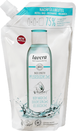 Pflegedusche Basis Sensitiv 2in1 Nachfüllbeutel lavera NATURKOSMETIK