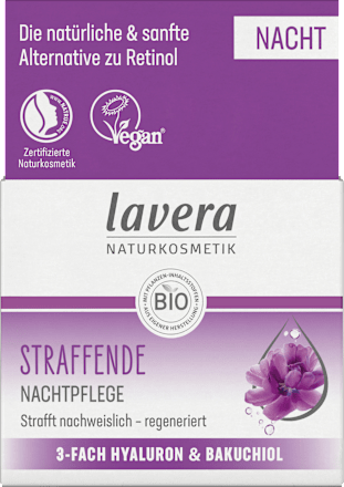 Nachtcreme straffend Hyaluron & Bakuchiol lavera NATURKOSMETIK