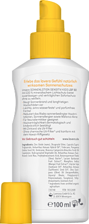 Sonnenlotion Kids Sensitiv LSF 50 lavera NATURKOSMETIK