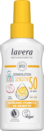 Sonnenlotion Kids Sensitiv LSF 50 lavera NATURKOSMETIK