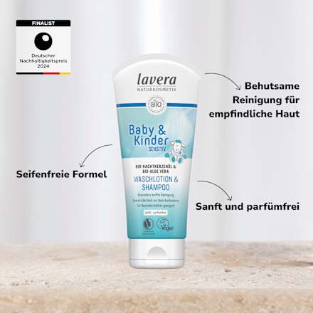 Baby & Kinder Waschlotion & Shampoo Sensitiv lavera NATURKOSMETIK