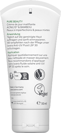 Tagescreme Pure Beauty mattierend lavera NATURKOSMETIK