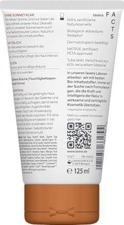 Selbstbräuner Lotion Natürliche Bräune lavera NATURKOSMETIK
