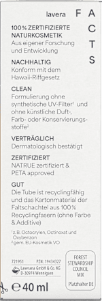 Sonnenfluid Sensitiv Gesicht & Dekolleté LSF 50 lavera NATURKOSMETIK