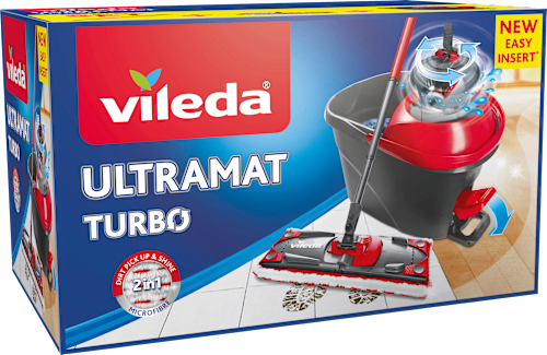 Wischsystem UltraMax Turbo Komplettset mit Pedal Vileda