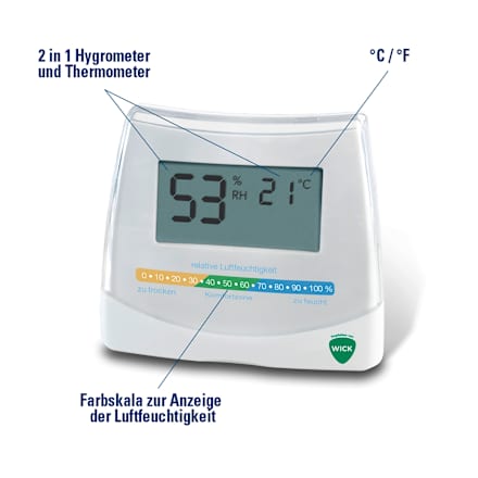 2in1 Hygrometer & Thermometer Wick