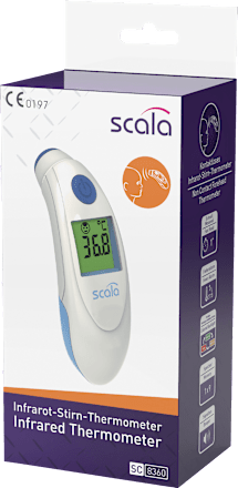 Fieberthermometer SC 8360 kontaktlos Infrarot mit LED Fieberalarm SCALA