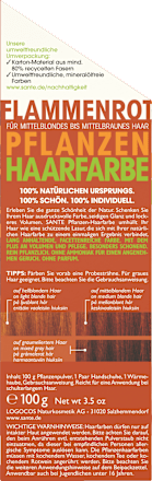 Pflanzenhaarfarbe Flammenrot Santé