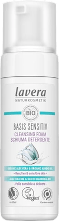 Basis Sensitiv Schiuma detergente con aloe vera bio e olio di mandorla bio lavera NATURKOSMETIK