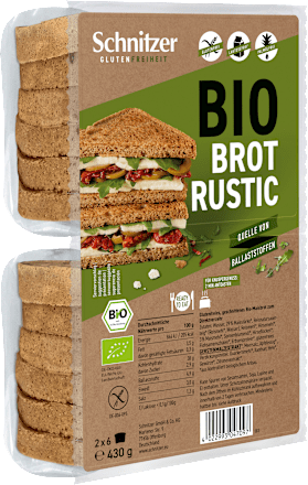 Brot Bio Rustic glutenfrei (2x6 Stück) Schnitzer