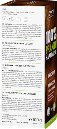 Rastlinska barva za lase Kostanjevo rjava Santé naturally.