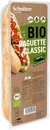 Aufbackbrötchen Bio Baguette Classic glutenfrei (1 Stück) Schnitzer