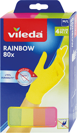 Guanti monouso rainbow taglia M/L vileda