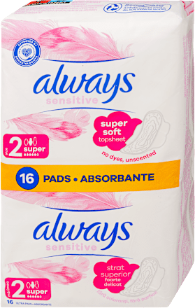 Hygienické vložky sensitive super plus always