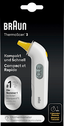 Fieberthermometer Infrarot-Ohrthermometer ThermoScan 3 Braun