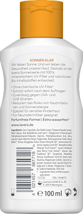 Sonnenlotion Kids Sensitiv LSF 50 lavera NATURKOSMETIK