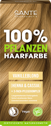 Pflanzenhaarfarbe Vanilleblond Santé naturally.