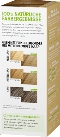 Pflanzenhaarfarbe Vanilleblond Santé naturally.