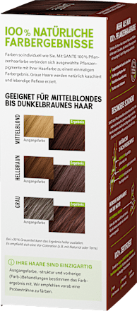 Pflanzenhaarfarbe Schokobraun Santé naturally.
