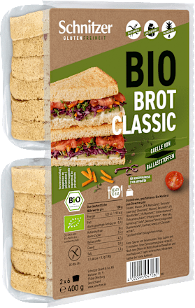 Brot Bio Classic glutenfrei (2x6 Stück) Schnitzer