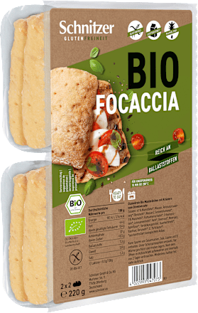 Brötchen Bio Focaccia glutenfrei (2x2 Stück) Schnitzer